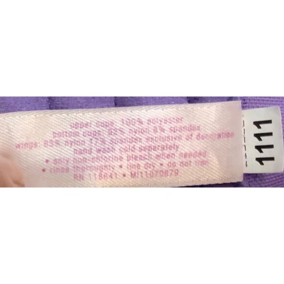 Cacique Intimates Purple Polka Dot Lace Underwire Bra Women 42DD Adjustable - Picture 4 of 5